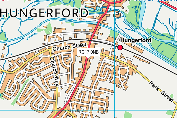 Map of THE PLUME OF HUNGERFORD LTD at district scale