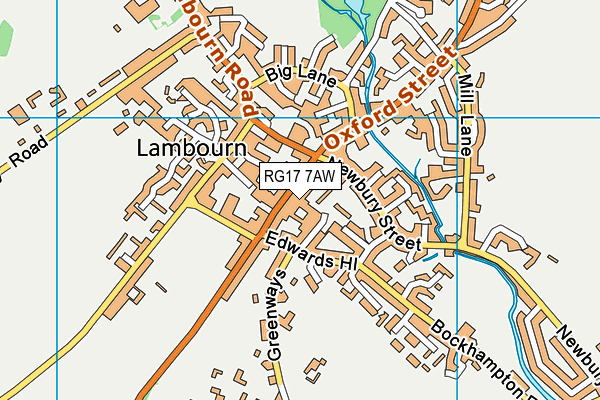 RG17 7AW map - OS VectorMap District (Ordnance Survey)