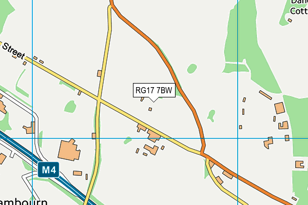 RG17 7BW map - OS VectorMap District (Ordnance Survey)