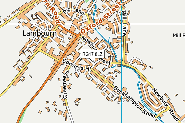 RG17 8LZ map - OS VectorMap District (Ordnance Survey)