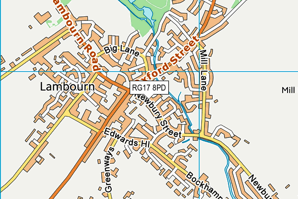 RG17 8PD map - OS VectorMap District (Ordnance Survey)