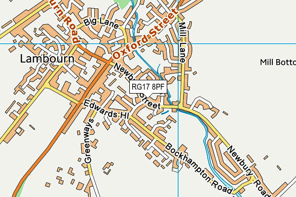 RG17 8PF map - OS VectorMap District (Ordnance Survey)