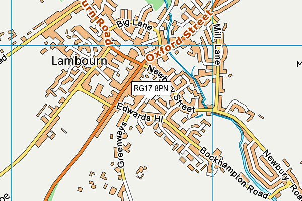 The Lambourn Centre map (RG17 8PN) - OS VectorMap District (Ordnance Survey)