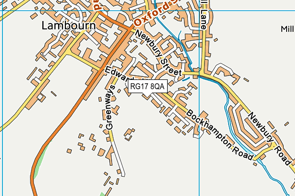 RG17 8QA map - OS VectorMap District (Ordnance Survey)