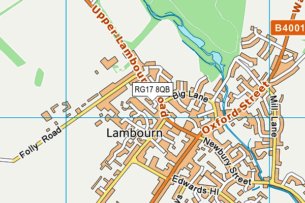 RG17 8QB map - OS VectorMap District (Ordnance Survey)