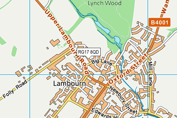 RG17 8QD map - OS VectorMap District (Ordnance Survey)