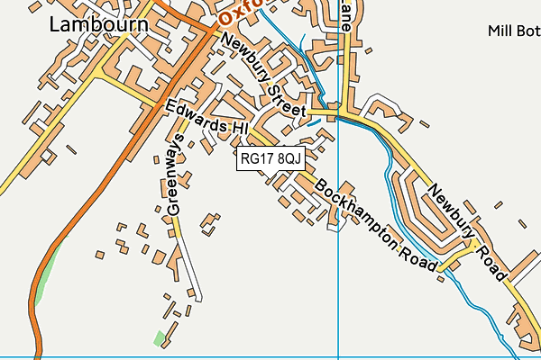 RG17 8QJ map - OS VectorMap District (Ordnance Survey)