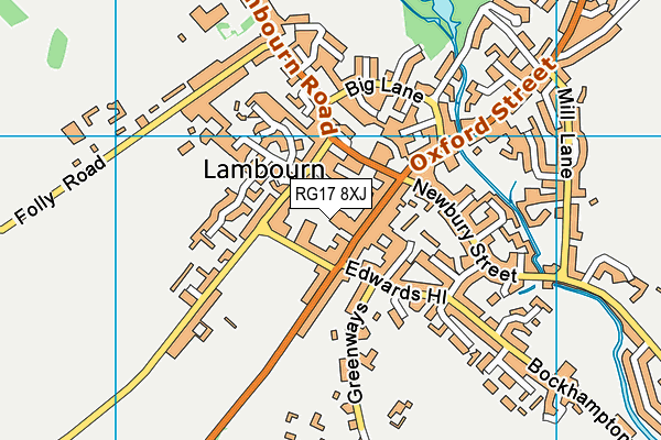 RG17 8XJ map - OS VectorMap District (Ordnance Survey)