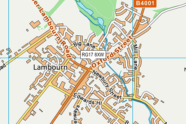 RG17 8XW map - OS VectorMap District (Ordnance Survey)