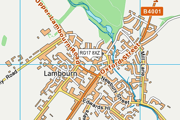 RG17 8XZ map - OS VectorMap District (Ordnance Survey)