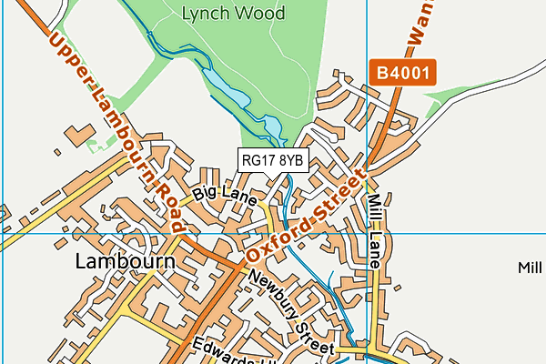 RG17 8YB map - OS VectorMap District (Ordnance Survey)