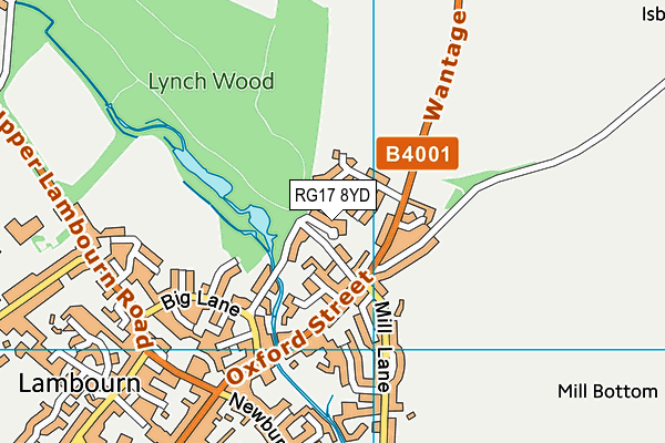 RG17 8YD map - OS VectorMap District (Ordnance Survey)