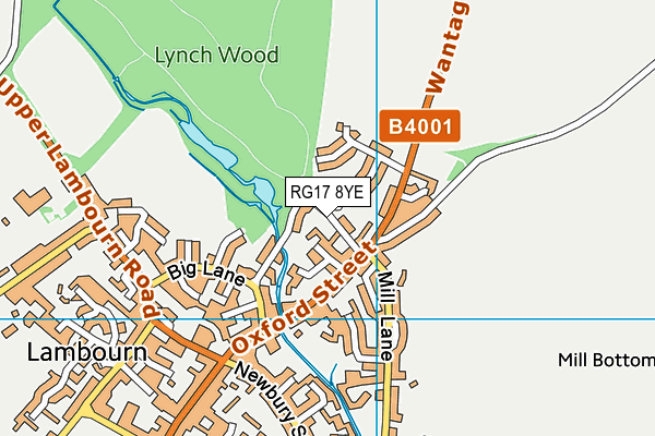 RG17 8YE map - OS VectorMap District (Ordnance Survey)