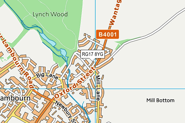 RG17 8YG map - OS VectorMap District (Ordnance Survey)