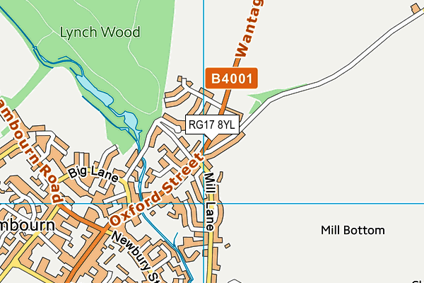 RG17 8YL map - OS VectorMap District (Ordnance Survey)