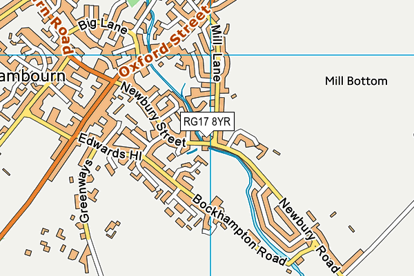 RG17 8YR map - OS VectorMap District (Ordnance Survey)
