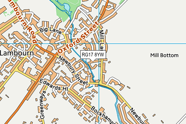 RG17 8YW map - OS VectorMap District (Ordnance Survey)