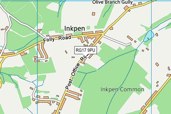 Inkpen Memorial Playing Fields map (RG17 9PU) - OS VectorMap District (Ordnance Survey)