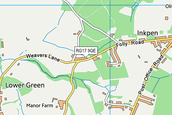 RG17 9QE map - OS VectorMap District (Ordnance Survey)