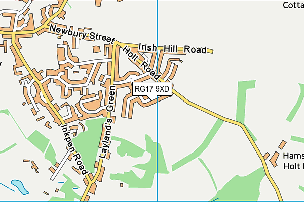 RG17 9XD map - OS VectorMap District (Ordnance Survey)