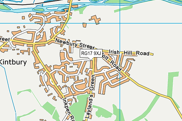 RG17 9XJ map - OS VectorMap District (Ordnance Survey)