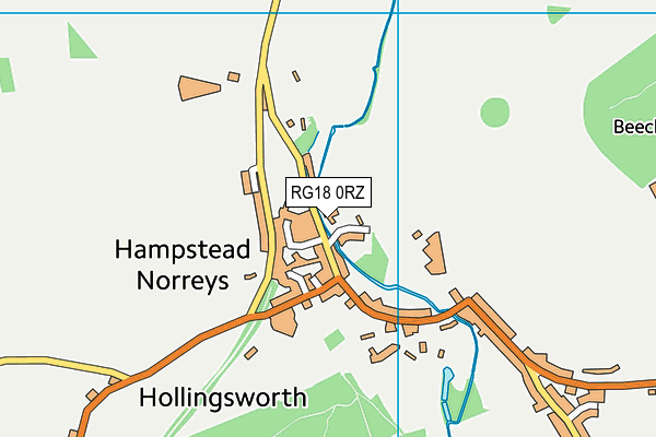 RG18 0RZ map - OS VectorMap District (Ordnance Survey)