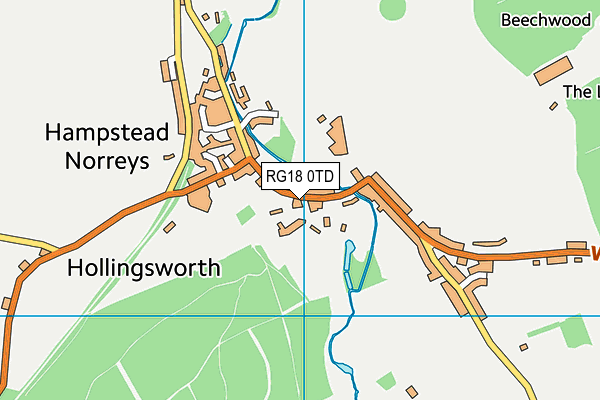 RG18 0TD map - OS VectorMap District (Ordnance Survey)