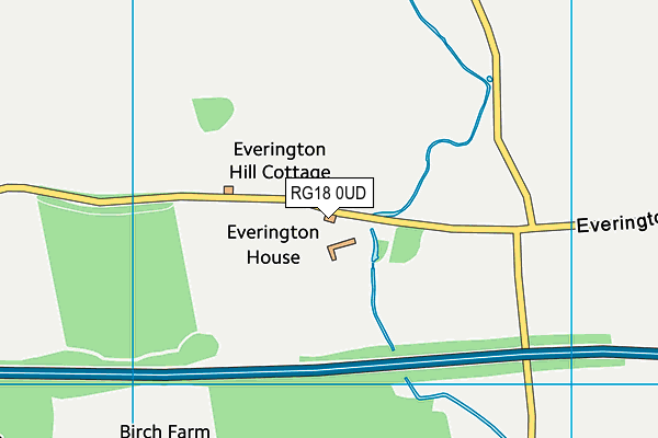 RG18 0UD map - OS VectorMap District (Ordnance Survey)