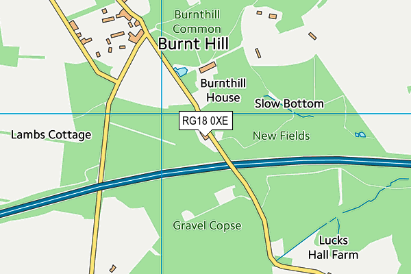 RG18 0XE map - OS VectorMap District (Ordnance Survey)