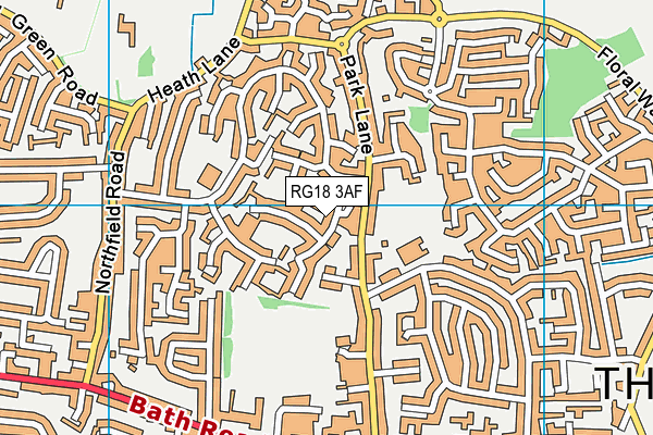 RG18 3AF map - OS VectorMap District (Ordnance Survey)