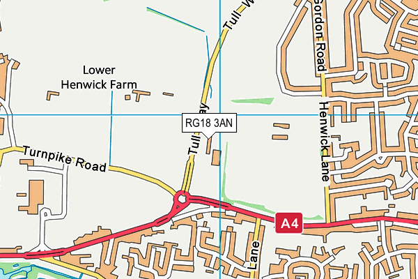 RG18 3AN map - OS VectorMap District (Ordnance Survey)