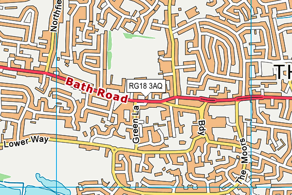 RG18 3AQ map - OS VectorMap District (Ordnance Survey)