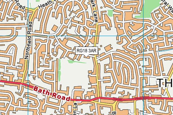 RG18 3AR map - OS VectorMap District (Ordnance Survey)