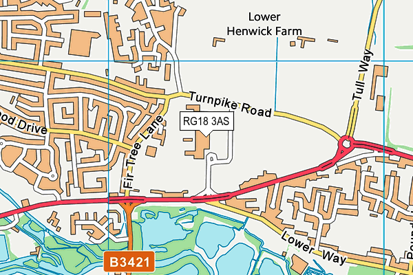 RG18 3AS map - OS VectorMap District (Ordnance Survey)