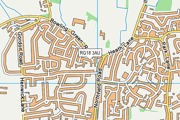 RG18 3AU map - OS VectorMap District (Ordnance Survey)