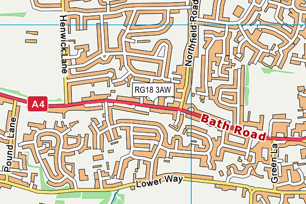 RG18 3AW map - OS VectorMap District (Ordnance Survey)