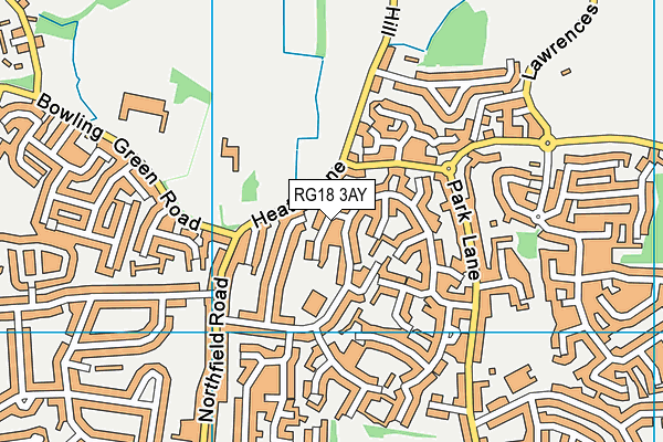 RG18 3AY map - OS VectorMap District (Ordnance Survey)