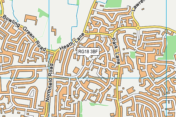 RG18 3BF map - OS VectorMap District (Ordnance Survey)