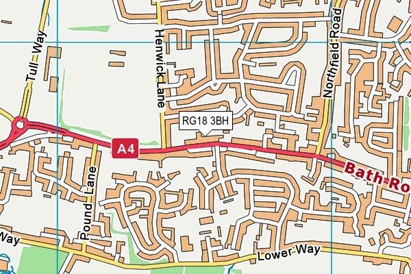 RG18 3BH map - OS VectorMap District (Ordnance Survey)
