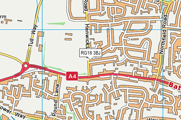 RG18 3BJ map - OS VectorMap District (Ordnance Survey)