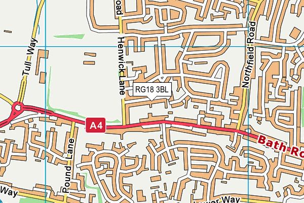 RG18 3BL map - OS VectorMap District (Ordnance Survey)