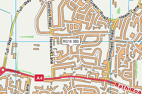 RG18 3BS map - OS VectorMap District (Ordnance Survey)