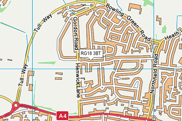 RG18 3BT map - OS VectorMap District (Ordnance Survey)