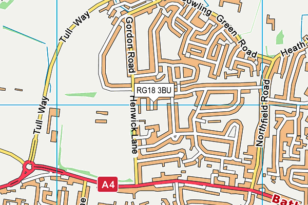 RG18 3BU map - OS VectorMap District (Ordnance Survey)