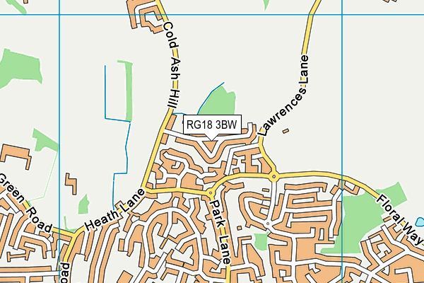 RG18 3BW map - OS VectorMap District (Ordnance Survey)