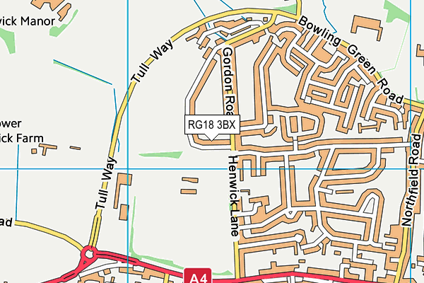 RG18 3BX map - OS VectorMap District (Ordnance Survey)