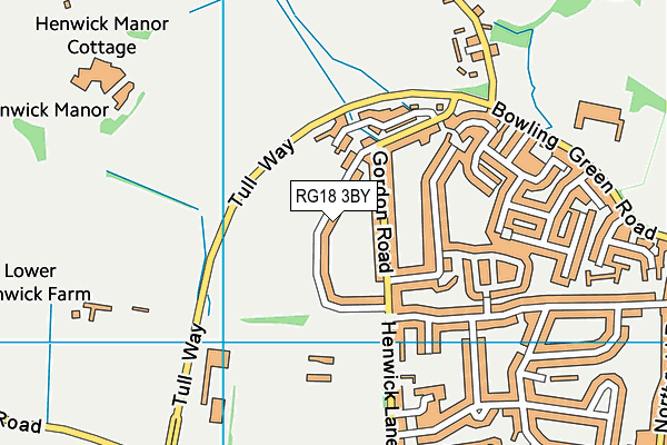 RG18 3BY map - OS VectorMap District (Ordnance Survey)