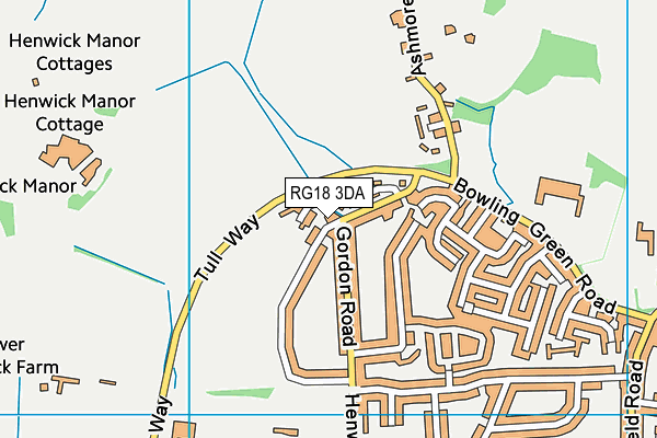RG18 3DA map - OS VectorMap District (Ordnance Survey)