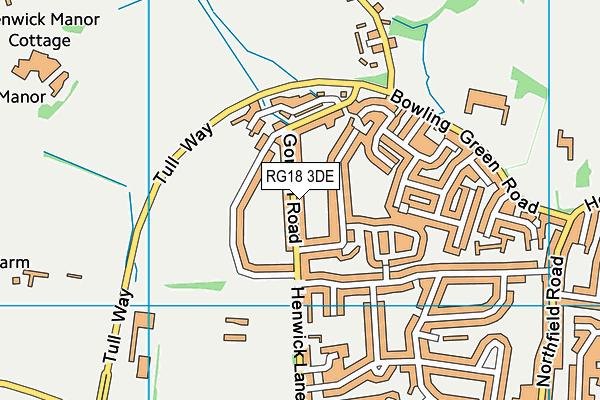 RG18 3DE map - OS VectorMap District (Ordnance Survey)