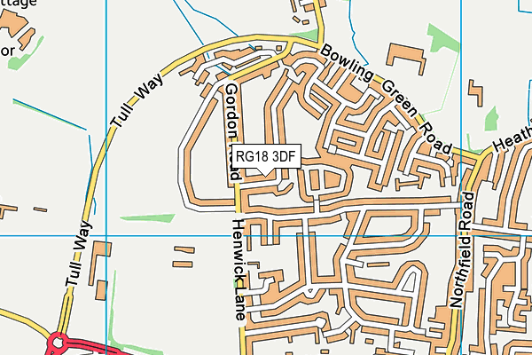 RG18 3DF map - OS VectorMap District (Ordnance Survey)